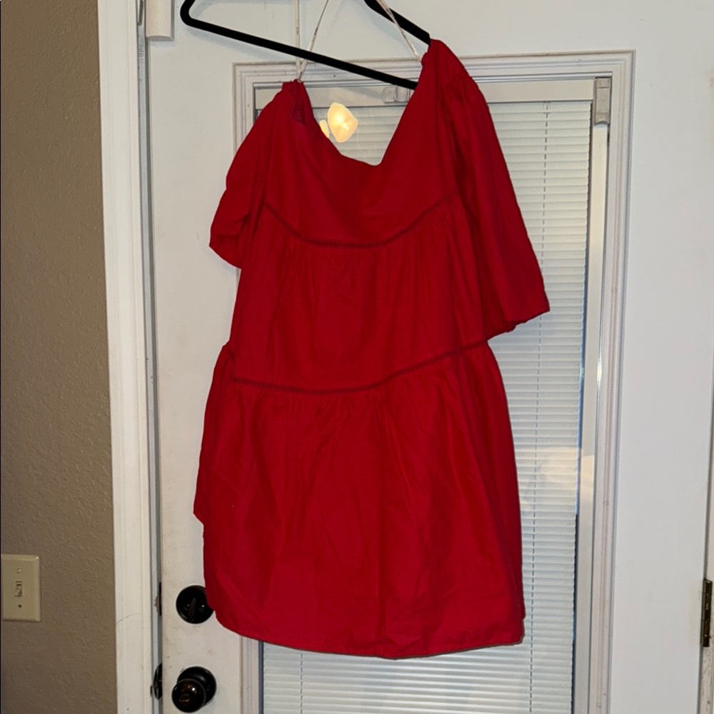 Red Off-Shoulder Dress